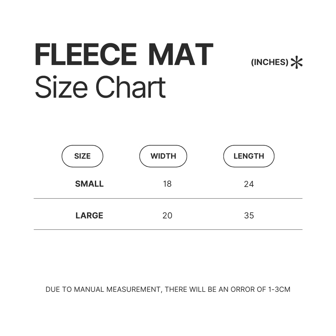 Fleece Mat Size Chart - King Krule Store