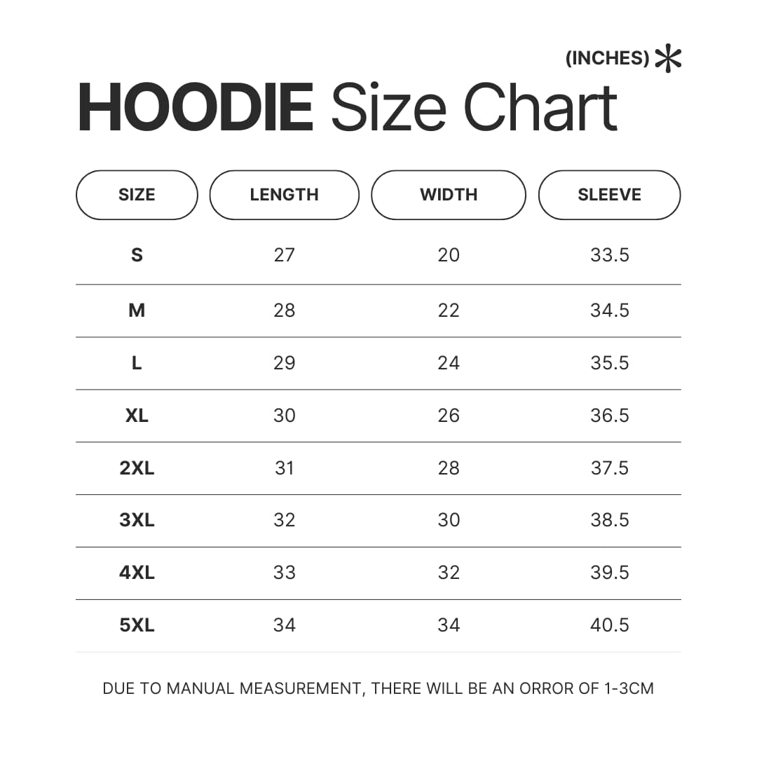 Hoodie Size Chart - King Krule Store