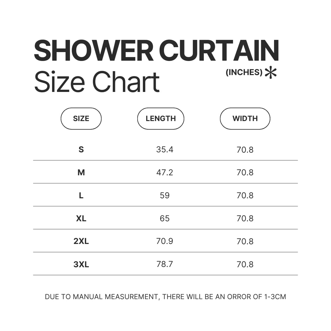 Shower Curtain Size Chart - King Krule Store